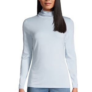 Lands’ End Light Blue Long Sleeve Turtleneck